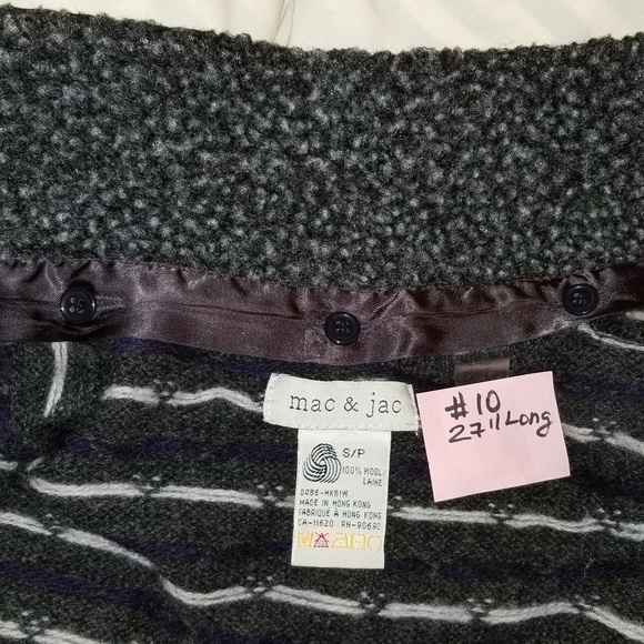 ✅#10 Mac & Jac Grey Multi-Color Wool Fair Isle Hand Knit Cardigan Removable Fur! - Picture 15 of 16